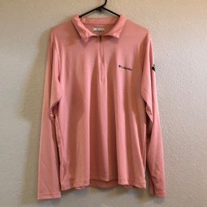 Columbia Omni-Shade Quarter Zip Pink top